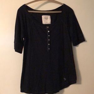 Abercrombie & Fitch navy blue top